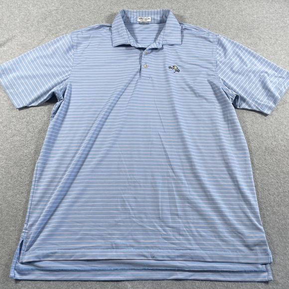Peter Millar Other - Peter Millar Polo Shirt Mens XL Blue Striped Summer Comfort Bay Hill Golf